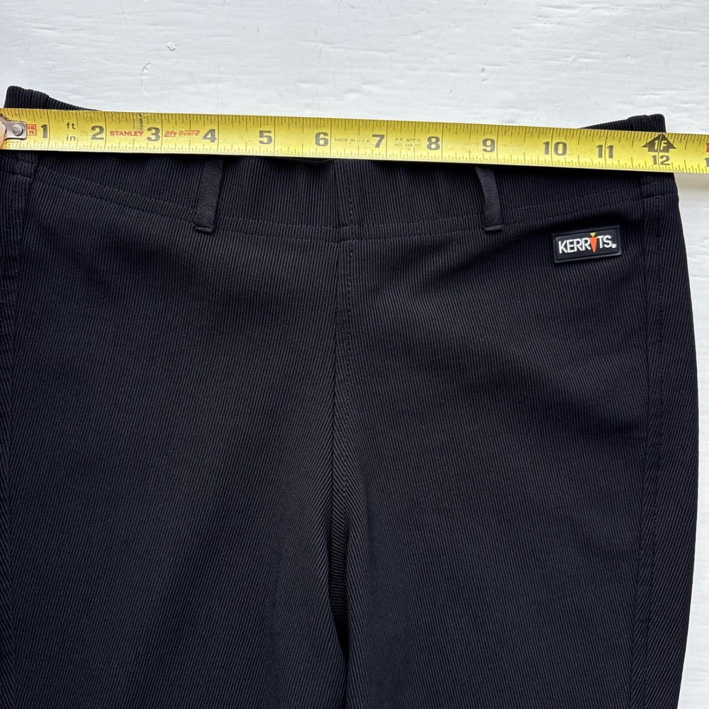 Kerrits Kids L Riding Pants Black Microcord™ Knee Patch Tights Stretch - Picture 6 of 9